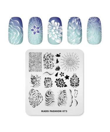 Alexnailart Nail Stamping Plate Nail Image Templates Stencil Nail Art DIY Manicure Printing Tool for Nail Art Design Flowers (FA073)