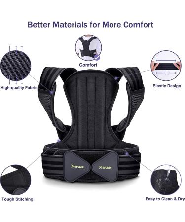 Mercase Posture Corrector Brace - Adjustable and Comfortable Pain Relief for Back, Shoulders, Neck - Medium Size (23-32 inches) - Unisex - Pack of 1 - Buy Online on GoSupps.com