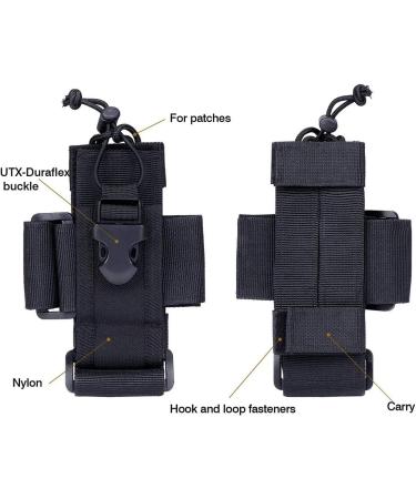 LUITON Tactical Radio Holder - Heavy Duty Molle Radio Case for Walkie Talkies (Black) - Buy Online on GoSupps.com