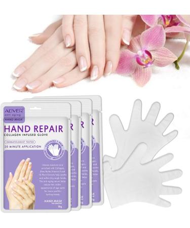 3 Pairs Moisturizing Gloves for Dry, Aging Hands - Infused with Collagen, Vitamins & Plant Extracts - Intense Skin Repair & Nutrition - 6 Count - Buy Online on GoSupps.com