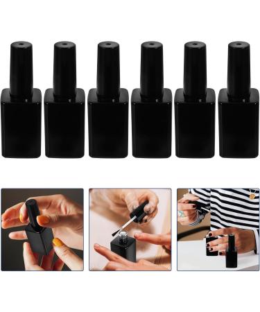 G n rique Lot de 6 Flacons en Verre pour Vernis Gel 15 Ml Carr Noir avec Pinceau Int gr Rechargeables Compacts et tanches pour Usage Professionnel et Voyage - Buy Online on GoSupps.com