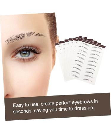 Housoutil 6pcs Eyebrow Stickers 3d Eyebrows Stickers Black Imitation Eyebrow Tattoos Tool Eyebrow Trimming 4d 6X1X0.1CM Brown - Buy Online on GoSupps.com