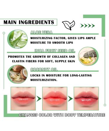 4PCS Aloe Vera Color Changing Lipstick Set - Waterproof PH Mood Magic Lip Balm | Long Lasting & Moisturizing Makeup for Women - Buy Online on GoSupps.com