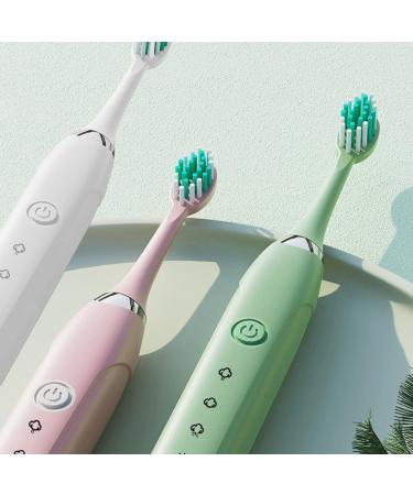 Electric Toothbrush for Adults - 5 Modes Soft Bristles 5 Brush Heads Waterproof USB Charging - Pink Dental Care - Buy Online on GoSupps.com