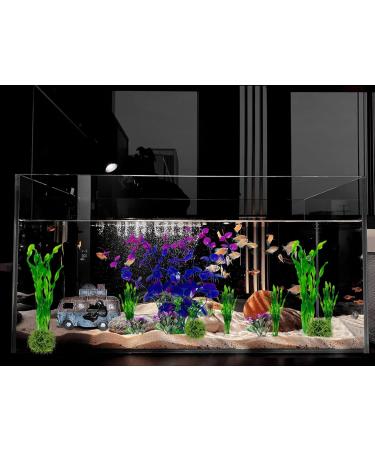 Begondis Underwater Car Aquarium Ornament Set with 8 Plastic Plants | Polyresin Marine Decor for Fish Tanks - Buy Online on GoSupps.com
