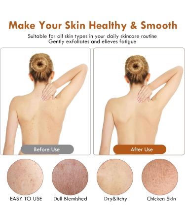 URAQT Exfoliating Gloves 2 Pcs Deep Pore Cleansing Exfoliating Glove Dual-Sided Deep Clean Exfoliation Scrubbing Mitt Body Scrub Glove Bath SPA Exfoliating Mitts for Women and Men Dead Skin Remove 2 Pcs-Upgraded Bamboo Fiber - Buy Online on GoSupps.com