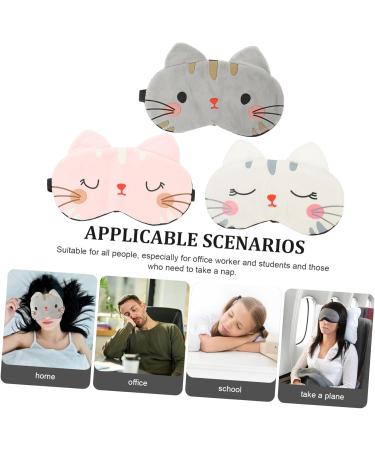 FRCOLOR 3 Pieces Sleep Sleeping Mask sleep mask sleeping mask eye shadow covers eye mask blindfolds for children eye office sleep blindfold women men eye shadow flannel - Buy Online on GoSupps.com