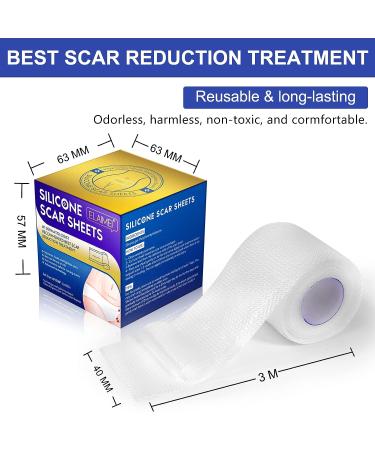 Scar Away Silicone Scar Sheets - Transparent Gel Tape for C-Section, Keloids, Burn & Acne - Medical Grade Removal Strips (1.6 x 120) - Buy Online on GoSupps.com