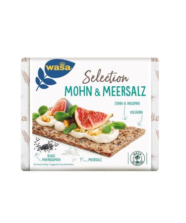 Wasa Selection Poppy Seed & Sea Salt Crispy Crispbread - 245g Pack - Buy Internationally - Buy Online on GoSupps.com