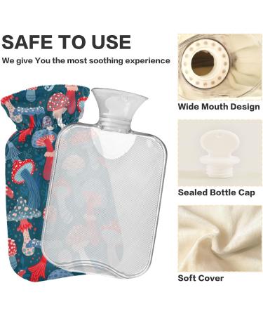 Buy Naanle Colorful Mushrooms Hot Water Bottle | 1L with Cover for Heat & Cold Therapy | Ideal for Bed Hands & Feet - International Shipping Available - Buy Online on GoSupps.com