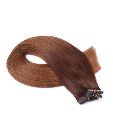 Buy #2/8 Ombre Tape-In Hair Extensions - 40cm - 100% Remy Real Hair - 50 Bricks - Novon Hair Extensions - Buy Online on GoSupps.com