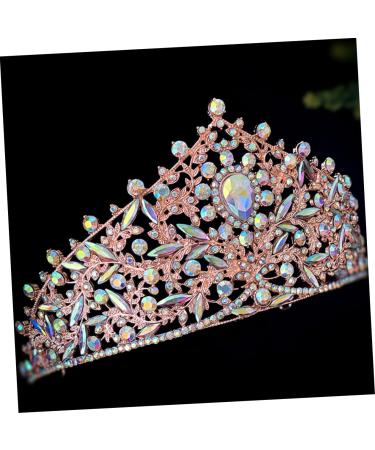 Crown Headband Crown Wedding Crown for Bride Wedding Headpiece for Bride Bridal Crown Wedding Accessories for Brides Birthday Crowns for Women Bachelorette Crown 17.00X17.00X9.00CM Golden - Buy Online on GoSupps.com