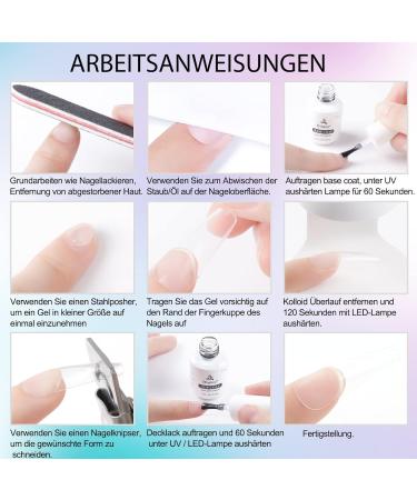BIEUTEE NAGE TIPS SET - 500 Nail Tips with Glue for Gel Nails Mini UV Lamp & Nail Tools | Perfect Press-On Nails - Buy Online on GoSupps.com