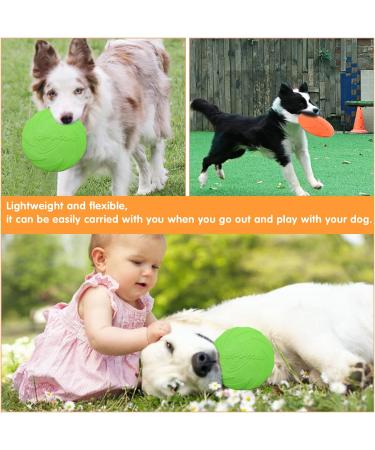 WELLXUNK Pet Frisbee 2 Pieces Flying Disc Dog Toy Rubber Flying Disc Dog Flying Disc Toy for Outdoor Interactive Fun Perfect for Dog Training Throw Catch & Play (M) - Buy Online on GoSupps.com