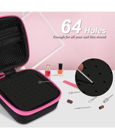 YaFex Nail Drill Bit Holder - 64 Holes Efile Nail Bits Organizer Storage Bag - Buy Online on GoSupps.com