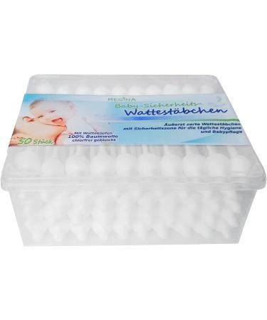 50x Baby Safety Cotton Swabs | Gentle Ear Cleaner Sticks for Safe Infant Care - Buy Online on GoSupps.com