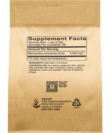 Pure Bitter Melon Extract (8oz) - Natural Traditional Supplement, Non-GMO 8 Ounce - Buy Online on GoSupps.com