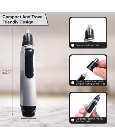 Electric Nose and Ear Hair Trimmer - Dual Blade Water Resistant Grooming Tool for Personal Care | Shop Internationally - Buy Online on GoSupps.com