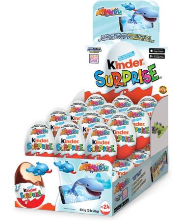 KINDAR SURPRISE Milk Chocolate Eggs with Toys Classic 24 Count 480 Grams (20gx24)