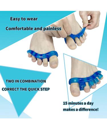 2 Pairs Gel Toe Separators & Straighteners for Bunion Relief - Toe Stretchers for Men and Women - Buy Online on GoSupps.com