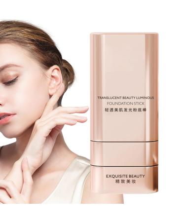 Lightweight Makeup Base 20g Facial Compact Bar with Brush Included | 2 in 1 Color Concealer Waterproof Long Lasting Evens Skin Tone for Women and Men