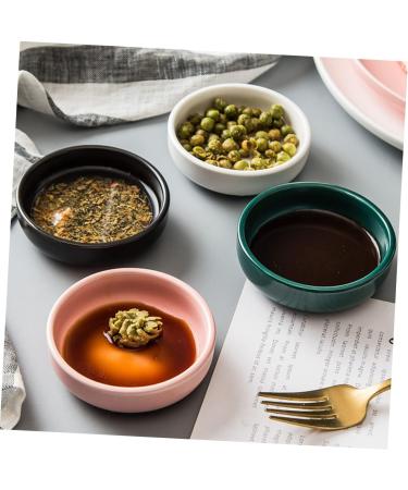 MAGICLULU 8 Pcs Sauce Dish Vinegar Dish Sauce Serving Sauce Bowls Relish Plate Small Ceramic Bowl Soy Sauce Dish Ingredient Bowls for Prep Sauce Seasoning Dish Fruit Seasoning re-usable 9X9X2.5CMx4pcs Blackx4pcs - Buy Online on GoSupps.com