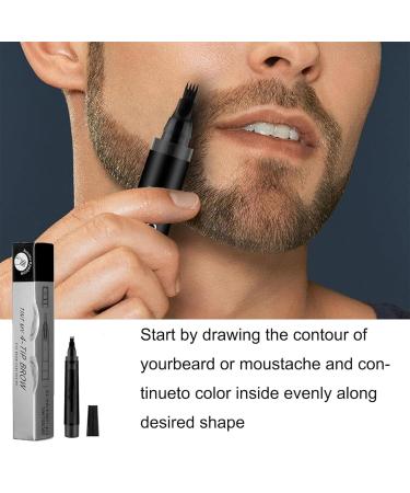 Waterproof Eyebrow & Beard Filling Pin - 4 Points Filler & Brush for Men - Durable Natural Look (Red-Brown) - Buy Online on GoSupps.com