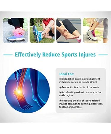 Quick Lace Up Ankle Brace - Adjustable Compression Sleeve for Sprained Ankles Achilles Tendonitis & Plantar Fasciitis Relief - Ultra Support for Basketball (Large - Buy Online on GoSupps.com