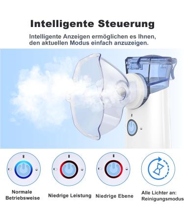 Cinlinso Rechargeable Portable Inhaler for Children & Adults | Super Quiet Adjustable Spray Efficient On-the-Go Inhalation Device - Blue - Buy Online on GoSupps.com