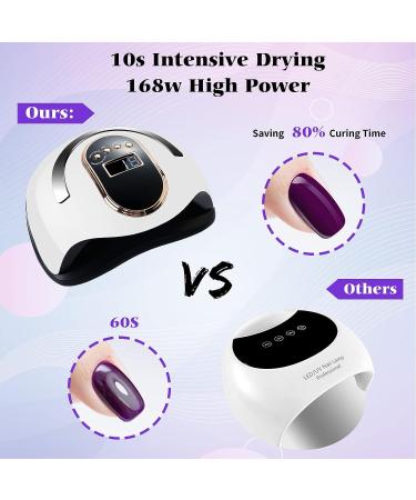 Aedavey 168W Nail Lamp Gel Nail Light: Fast Nail Dryer for All Gel Nail Polish - Buy Online on GoSupps.com