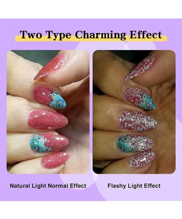 AIMEILI Reflective Glitter Gel Nail Polish 8ml 12 Colours Glitter Gel Polish Soak Off UV LED Holographics Sparkly Shinny Effect Gel Nail Varnish Manicure Gift Set Kit 7 KIT12-7_8ML 0.67 ml (Pack of 12) - Buy Online on GoSupps.com