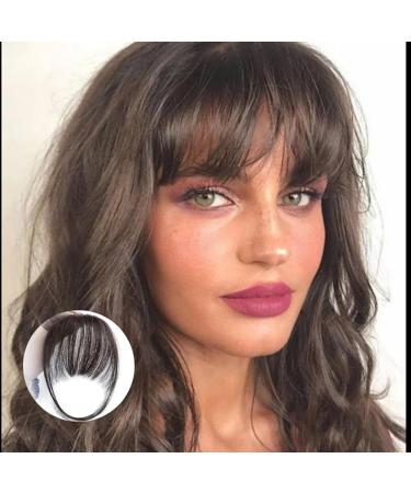 Fashion Wispy Bangs Lightweight Fringe Air Bangs Natural Clip In Fringe Women Hair Extensions With Temples Hairpieces Real Hair Pieces For Women Parties Wedding And Dates brown black - Buy Online on GoSupps.com
