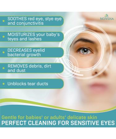 Noveha Baby Eyelid & Lash Wipes - Pack of 60 | Hypoallergenic, Safe & Natural | Dermatologist & Pediatrician Recommended - Buy Online on GoSupps.com