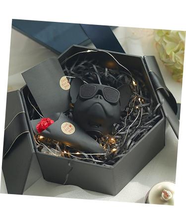 GOOHOCHY 1pc Box Hexagonal Box Chocolate Infant Wedding Present Boxes Romantic Bow Tie Bridesmaid 24X21X11CM Black - Buy Online on GoSupps.com