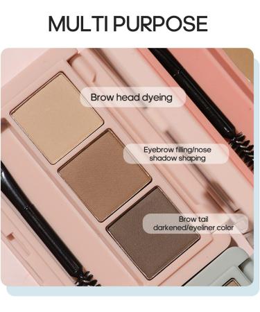 Eyebrow Powder XIXIAN 6g Three-color Eyebrow Powder Shaping Down Fogbrow Powder Natural Three-dimensional Waterproof Long-lasting Shaping Eyebrow 03 Olive green - Buy Online on GoSupps.com
