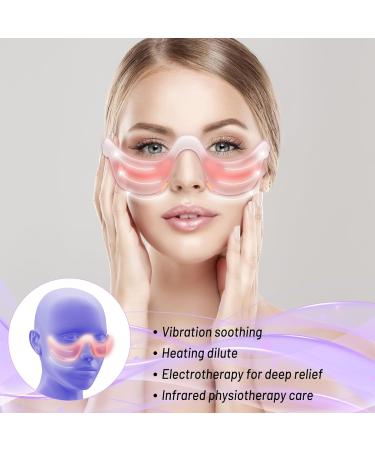 Zinueen Eye Massager with Heat & Temperature | Rechargeable Eye Mask for Dry Eyes & Dark Circles | 6 Massage Modes for Ultimate Relief - Buy Online on GoSupps.com