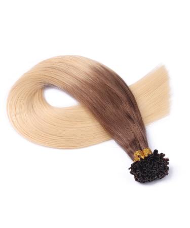 Keratin bonding - # 17/20 ombre - 50cm - 100 strands - 0.5g - 100% Remy real hair hair extension U -tip extensions High quality by Novon hair extension with very high quality 100 bonds per 50cm 50g