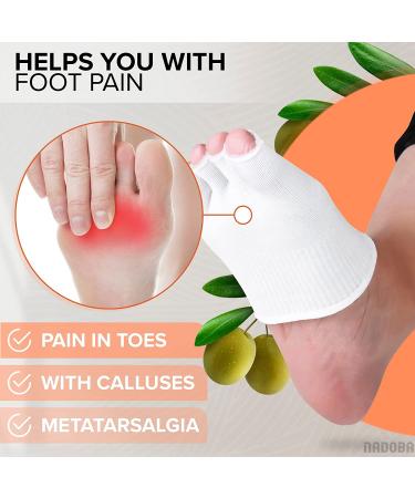 Women's Gel Toe Separator Socks - 1 Pair Large Gel Toe Separators for Pedicure - Compression Socks with Gel for Toe Care - Open Toe Half Socks for Joyful Feet - Buy Online on GoSupps.com