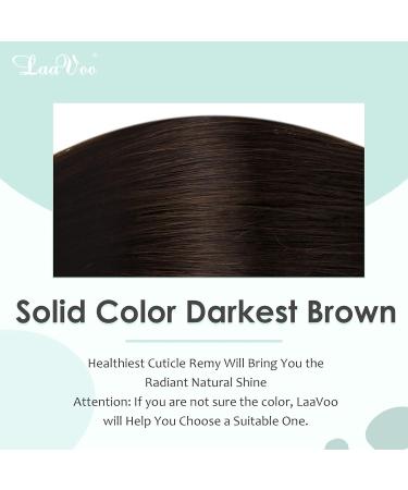 Laavoo Real Hair Extensions | Tape-In Dark Brown Remy Hair 55cm | 20pcs 50g #2 - Buy Online on GoSupps.com