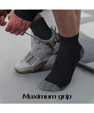 Compression Socks for Men & Women - Best Support for Running Cycling & Plantar Fasciitis - 4 Pack Crew Socks (S-M) - A03 Black - Buy Online on GoSupps.com
