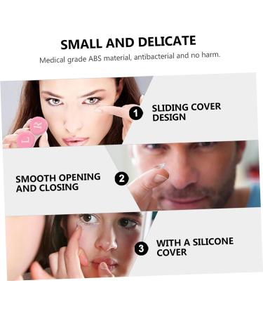 Partykindom Contact Lens Case Set | 2 Boxes Travel Kit for Colored Lenses | Eye Care Holder - Sweet Fall Design - Buy Online on GoSupps.com