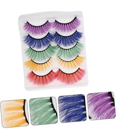 FRCOLOR 10 Pairs Fake Eyelashes False Eyelashes D Eyelashes Blue Outfit Women s Suits Faux Eyelashes Colorful Eyelashes Extensions Halloween Party Fake Eyelash Women Fake Eyelash Slim - Buy Online on GoSupps.com