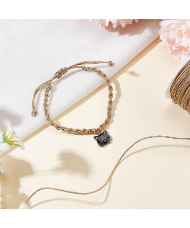 PandaHall 1mm Waxed Cotton Cord Thread - 100 Yards for Bracelet Necklace Making and Crafting - Burlywood - Buy Online on GoSupps.com