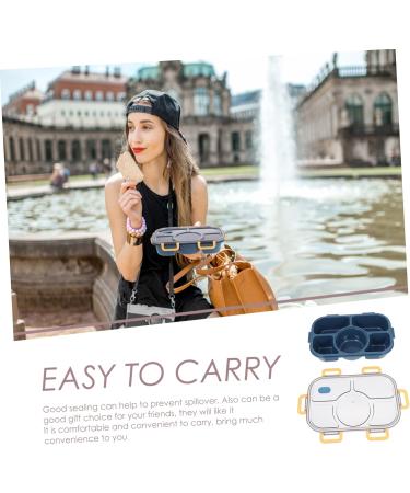 Alipis Box Lunch Box to Go Divided Lunch Containers Adults Multi-Function Bento Case Student Food Navy 28.5X19X6.5CM - Buy Online on GoSupps.com