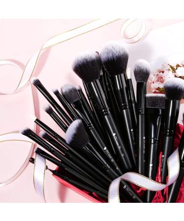 Ducare 15-Piece Professional Makeup Brush Set | Premium Synthetic Kabuki & Foundation Brushes | Black Cosmetic Brushes for Flawless Application - Buy Online on GoSupps.com