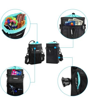 Philorn Dog Treat Pouch Bag with Poop Bag Dispenser & Collapsible Bowl - Blue | Water-Resistant, Reflective, Easy-to-Clean Design - Buy Online on GoSupps.com