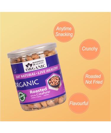 Blessfull Healing Organic Natural Vegan Cheesy Chipotle Roasted Whole Cashew Nuts Crunchy Kaju 250 Gram - Buy Online on GoSupps.com