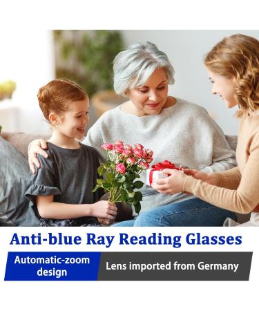FDJZXW Intelligent Zoom Reading Glasses - 2 Pairs Multifocal Frameless Anti-Blue Light Glasses for Presbyopia - Ideal for Car Use - Buy Online on GoSupps.com
