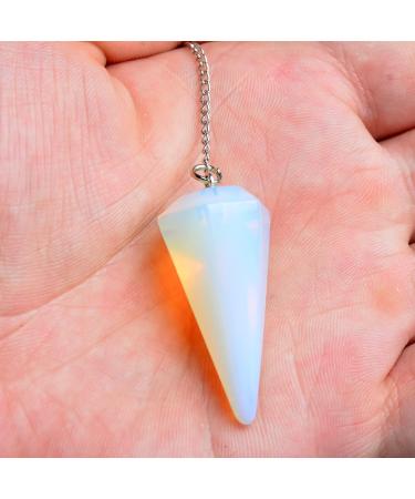 Seven Chakra Beads & Pendulum - Natural Opal Gemstones for Meditation Yoga & Divination - Buy Online on GoSupps.com