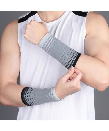  Rukjmqi Wrist Sweatbands for Men Sweat Wristbands Elastic Sports Competition Wristbands Sweatproof Compression Nonslip Wristband Sweatband for Baseball Cooling Gray - Buy Online on GoSupps.com